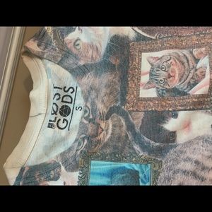 Urban outfitters all over cats tee size small